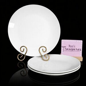 Denmark Tools For Cooks White Oven Safe Coupe 10.5" Porcelain Dinner Plate Set 3